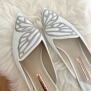 Sophia Webster Leather Mules in White (EU40 / US9)